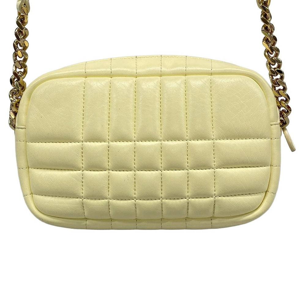 BURBERRY Laura Shoulder Bag Chain Ivory White Leather - Picture 3 of 7